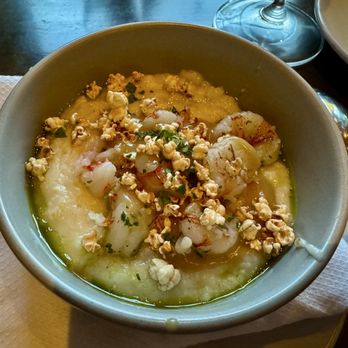 Glen Ellen Star - Rock shrimp on a bed of ground cheesy grits and popped sorghum ! Yummy - New American Near Me - Glen Ellen, California Glen Ellen Star - Rock shrimp on a bed of ground cheesy grits and popped sorghum ! Yummy - New American Near Me - Glen Ellen, California