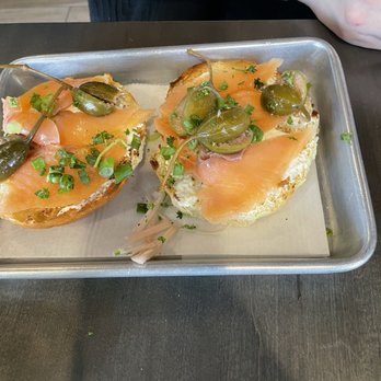 Alexander's Bistro - Smoked salmon and capers sandwich - New American Near Me - Savannah, Georgia