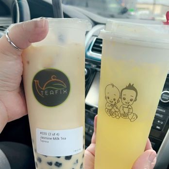 TeaFix - Jasmine Green Tea and chrysanthemum tea with sea foam. - Coffee & Tea Near Me - Houston, Texas