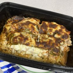 Minced Meal Prep - Ground Chicken Spaghetti Squash Lasagna, soooo good!