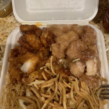 Magic Wok Chinese Food - I ate a few bites already but orange chicken and honey walnut shrimp combo - Chinese Near Me - Pico Rivera, California Magic Wok Chinese Food - I ate a few bites already but orange chicken and honey walnut shrimp combo - Chinese Near Me - Pico Rivera, California