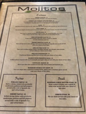 Menu photo 2 Mojitos Mexican Bar & Grill Odessa, TX