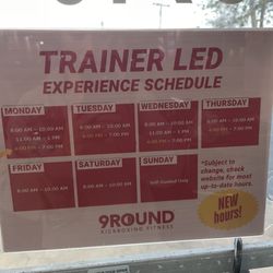 9Round Kickboxing Fitness - Schedule