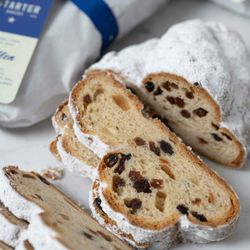 Starter Bakery - Our Stollen holiday bread makes winter mornings festive. Shown here in our regular size--preorder by 12/19 at 12pm PT for pick-up on 12/24.