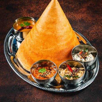 Dosa Eatery - the dosa served on a silver platter - Indian Near Me - Mississauga, Ontario Dosa Eatery - the dosa served on a silver platter - Indian Near Me - Mississauga, Ontario