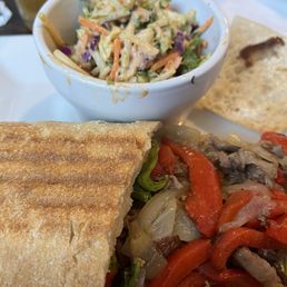 Horseradish Steak Panini with Kohlrabi Slaw Horseradish Steak Panini with Kohlrabi Slaw