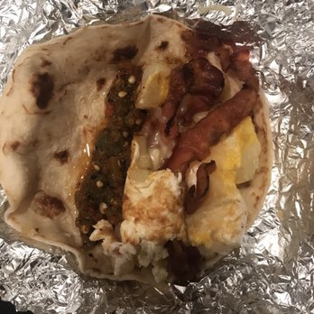 El Tacorrido - Bacon, potato, egg, and cheese - Mexican Near Me - Austin, Texas El Tacorrido - Bacon, potato, egg, and cheese - Mexican Near Me - Austin, Texas