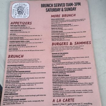 The Bearded Lady - Brunch Menu - Burgers Near Me - Fort Worth, Texas The Bearded Lady - Brunch Menu - Burgers Near Me - Fort Worth, Texas