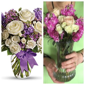 Findery Floral & Gift - I ordered the flowers on the left, and my mom received this sorry excuse for an "arrangement" on the right. - Florists Near Me - Yakima, Washington
