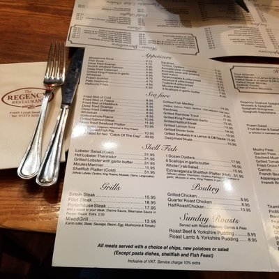 Menu photo 2 Regency Restaurant Brighton, BNH Menu photo 2 Regency Restaurant Brighton, BNH