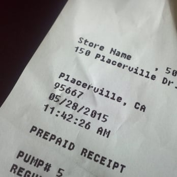 Kwik Serv - My receipt from Shell On P'ville Dr - Gas Stations Near Me - Placerville, California