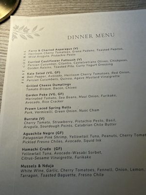 Menu photo 2 Ash & Vine Palm Springs, CA