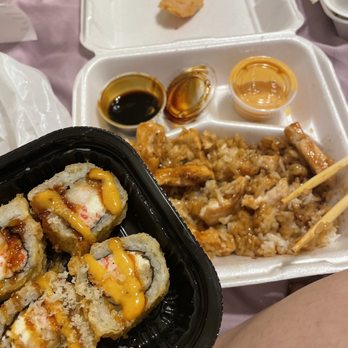 Bing's Walker Restaurant - Teriyaki bento box and kind Kong sushi (this picture doesn't do it justice. I had already eaten all the extras) - Japanese Near Me - Susanville, California Bing's Walker Restaurant - Teriyaki bento box and kind Kong sushi (this picture doesn't do it justice. I had already eaten all the extras) - Japanese Near Me - Susanville, California