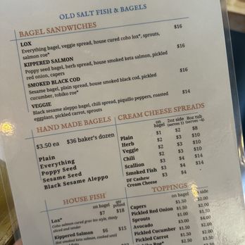 Old Salt Fish and Bagels - Menu - Bagels Near Me - Seattle, Washington