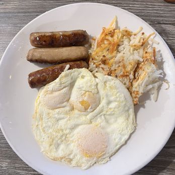 Eggsperience Cafe - *Sausage & Eggs with hash brown - Breakfast & Brunch Near Me - Chicago, Illinois