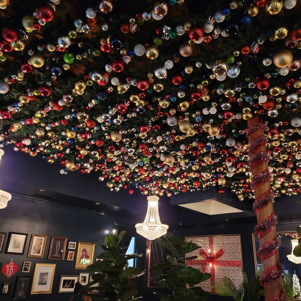 Rocks & Drams - Holiday ceiling - come get your IG pics before they take it down - Cocktail Bars Near Me - Ventura, California Rocks & Drams - Holiday ceiling - come get your IG pics before they take it down - Cocktail Bars Near Me - Ventura, California