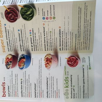 Jamba - Menu - Juice Bars & Smoothies Near Me - Chula Vista, California