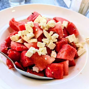 Lava Diner - Watermelon & Feta Salad $17 (one size which was pretty large; sharable between 4 ppl)) - Diners Near Me - North New Hyde Park, New York Lava Diner - Watermelon & Feta Salad $17 (one size which was pretty large; sharable between 4 ppl)) - Diners Near Me - North New Hyde Park, New York