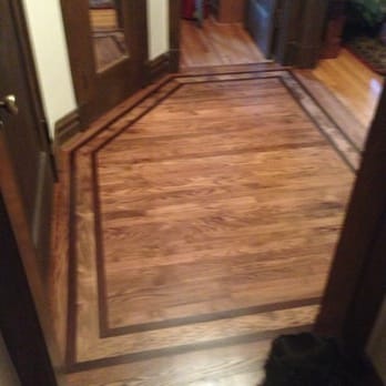 Vasile Flooring & Const Co. - The new oak floor in our entryway with a maple border. Beautiful work. - Flooring Near Me Vasile Flooring & Const Co. - The new oak floor in our entryway with a maple border. Beautiful work. - Flooring Near Me