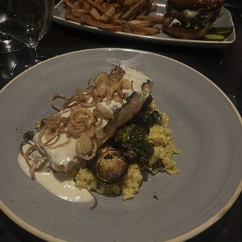 La Chasse - Salmon and Bourbon Burger - French Near Me - Louisville, Kentucky La Chasse - Salmon and Bourbon Burger - French Near Me - Louisville, Kentucky