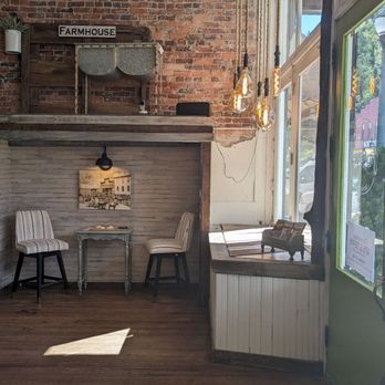 The Farmhouse Coffee Bar - One of the many cute little seating areas where you can hang out while enjoying one of their many drink options - Coffee & Tea Near Me - Sylva, North Carolina The Farmhouse Coffee Bar - One of the many cute little seating areas where you can hang out while enjoying one of their many drink options - Coffee & Tea Near Me - Sylva, North Carolina