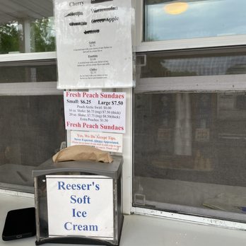 Reeser's Soft Ice Cream - Fresh peach sundae prices - Ice Cream & Frozen Yogurt Near Me - Lewisberry, Pennsylvania Reeser's Soft Ice Cream - Fresh peach sundae prices - Ice Cream & Frozen Yogurt Near Me - Lewisberry, Pennsylvania