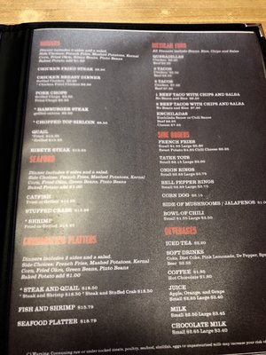 Menu photo 1 Anthony's Restaurant Buffalo, TX