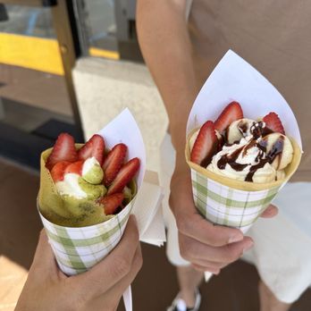 Wakaba Crepe - Strawberry matcha & Strawberry banana - Creperies Near Me - Torrance, California Wakaba Crepe - Strawberry matcha & Strawberry banana - Creperies Near Me - Torrance, California