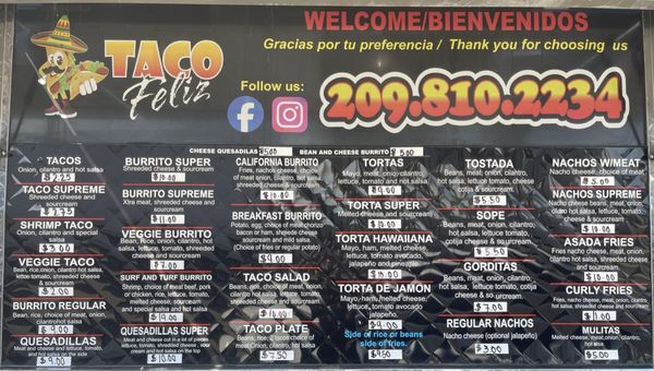 Menu photo 2 Taco Feliz Galt, CA Menu photo 2 Taco Feliz Galt, CA