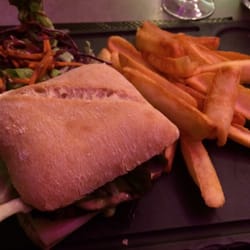 Wall Street - The Parisienne burger. Pickle, tomato, lettuce, special sauce