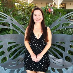 Davis Islands Garden Club - Cool metal butterfly bench