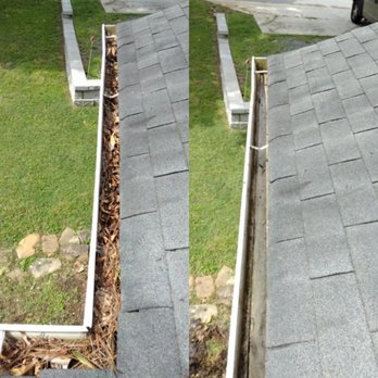 Gutter Busters Cleaning - Before and after - Gutter Services Near Me