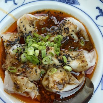 Schouse - Wontons in Spicy Chill Sauce - Szechuan Near Me - Princeton, New Jersey