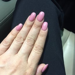Dip powder manicure by Amy. 1 of the nails was broken and required a temporary tip. Bet you can't tell which one!!! A++++