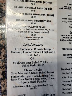 Menu photo 1 Rebel BBQ Blythe, CA