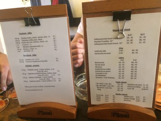 Menu photo 3 Hostinec U Černého vola Prague, PR