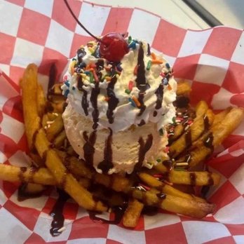 Spuddy Buddy Fry Factory - Fry Ice Cream Sundae, YUMMMMMY - Food Trucks Near Me Spuddy Buddy Fry Factory - Fry Ice Cream Sundae, YUMMMMMY - Food Trucks Near Me