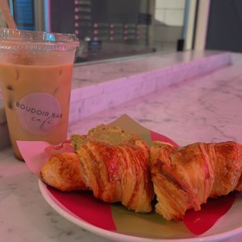 Boudoir Bar Café - Honey Lavender Latté and Croissant Sandwich! - Gelato Near Me Boudoir Bar Café - Honey Lavender Latté and Croissant Sandwich! - Gelato Near Me