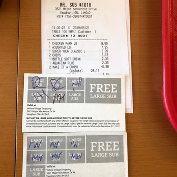 MR.SUB - Not honouring the cards they gave us this year. Then say no one with these signatures. Their reward system is a scam. - Sandwiches Near Me - Vaughan, Ontario MR.SUB - Not honouring the cards they gave us this year. Then say no one with these signatures. Their reward system is a scam. - Sandwiches Near Me - Vaughan, Ontario