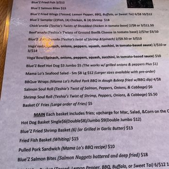 Harlym Blue’Z - Food menu - Wine Bars Near Me - Richmond, Virginia