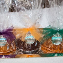 three bundtz wrapped in plastic bags three bundtz wrapped in plastic bags