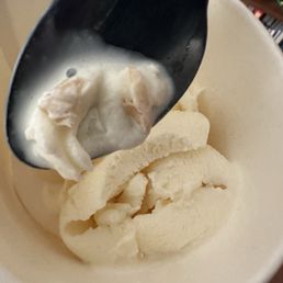 Paper towel pieces in ice cream Paper towel pieces in ice cream