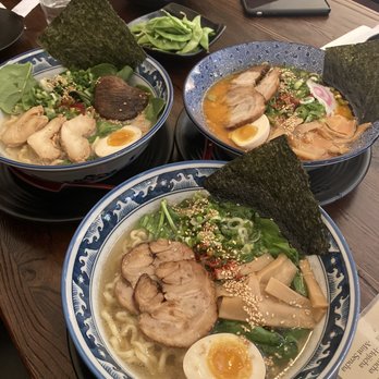 Hinodeya Ramen Bar - Spicy Miso Ramen Hinodeya Ramen Tori Paitan Gyoza Edamame - Ramen Near Me - Campbell, California
