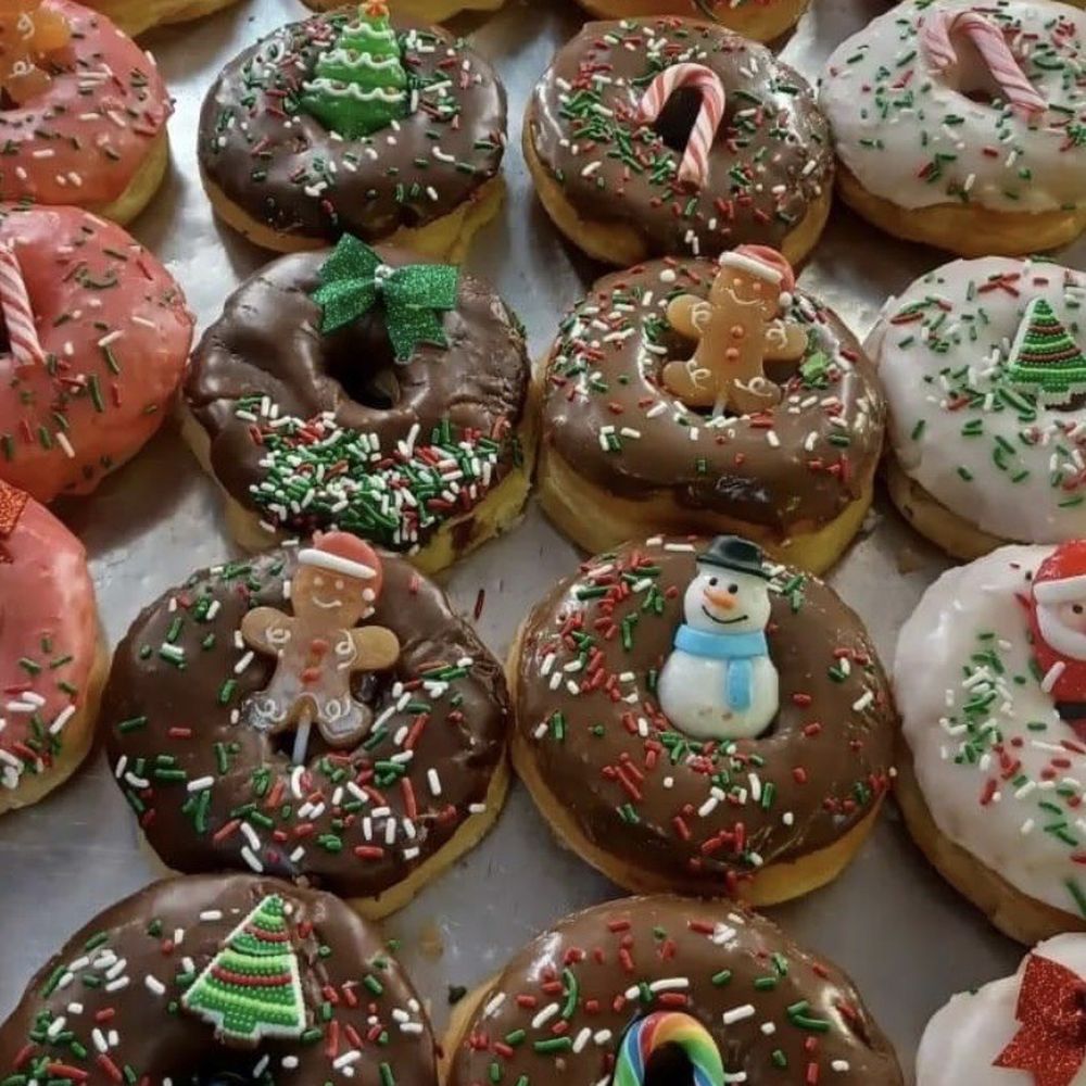 Donut Star - Christmas glazed donuts!! So delicious!! - Donuts Near Me - Orange, California Donut Star - Christmas glazed donuts!! So delicious!! - Donuts Near Me - Orange, California