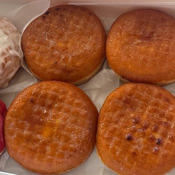 Old Ferry Donut - Coconut, raspberry ball, creme brulee - Donuts Near Me - Torrance, California Old Ferry Donut - Coconut, raspberry ball, creme brulee - Donuts Near Me - Torrance, California