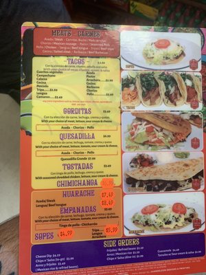 Menu photo 1 Mi Tierra Columbus, IN