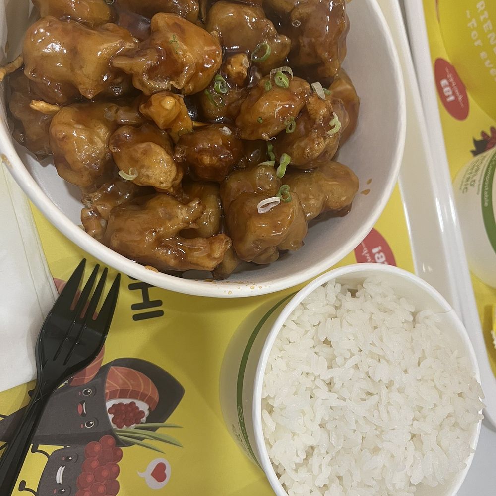 One More Sushi Express - Orange Chicken it is on the sweeter side for my taste - Dim Sum Near Me - Chicago, Illinois One More Sushi Express - Orange Chicken it is on the sweeter side for my taste - Dim Sum Near Me - Chicago, Illinois
