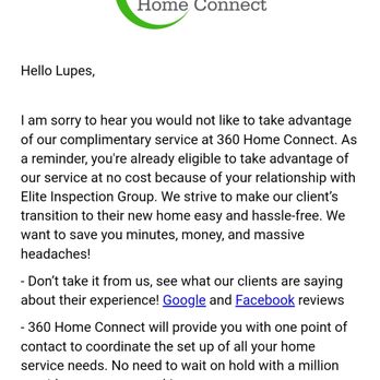 Elite Inspection Group - Email from 360 connect saying Elite gave them my info. - Home Inspectors Near Me - Frisco, Texas Elite Inspection Group - Email from 360 connect saying Elite gave them my info. - Home Inspectors Near Me - Frisco, Texas