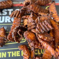 Burned fries. Management please help train your people! I love your food but I think anyone can see and taste that these are burned!!!