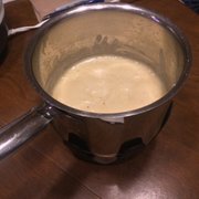 Photo of The Melting Pot - Gaithersburg, MD, United States. Takeout Classic Alpine fondue reheated on my stovetop. Can also reheat in microwave.